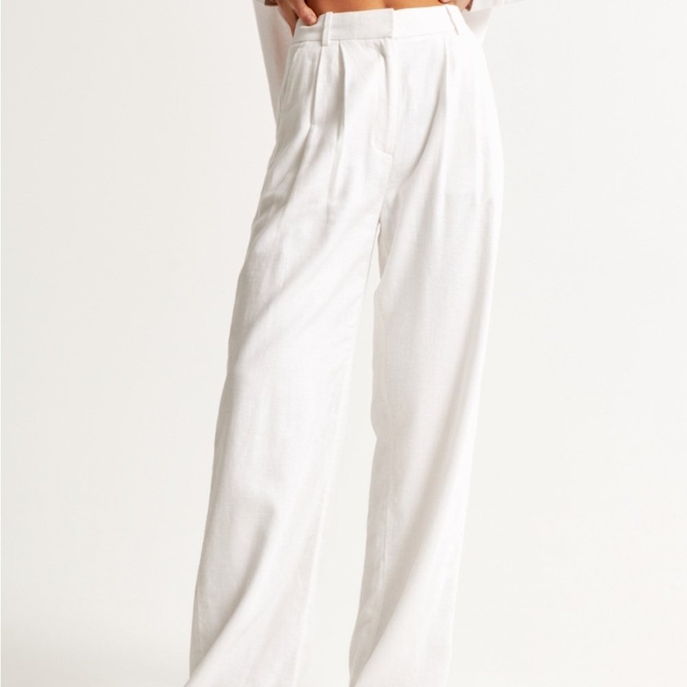 Abercrombie & Fitch Sloane Linen Blend Trousers